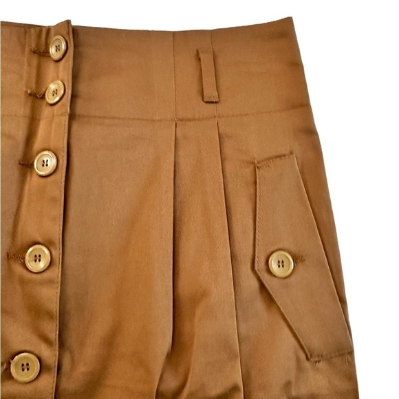 Stile Benetton Women’s Brown Button Down Mini Skirt Size 40 NWT - Picture 10 of 17